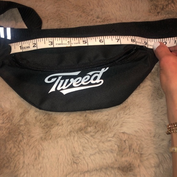 TWEED Canna Company Black White Print Fanny Pack Waist Bag Small Adjust Strap - Picture 5 of 5